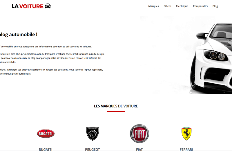 Homepage la-voiture.fr
