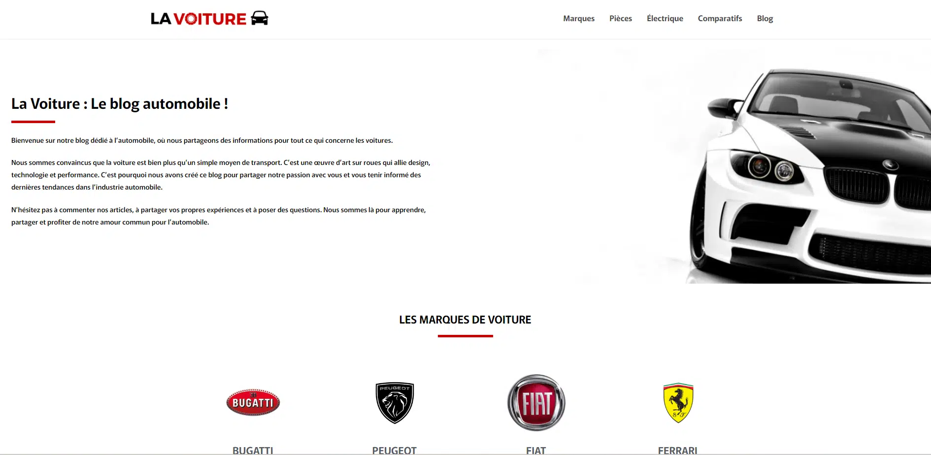 Homepage la-voiture.fr