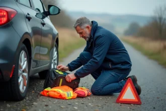 Kit de sécurité automobile avec équipements essentiels pour passagers