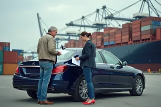 Voiture américaine prête pour l'importation en France
