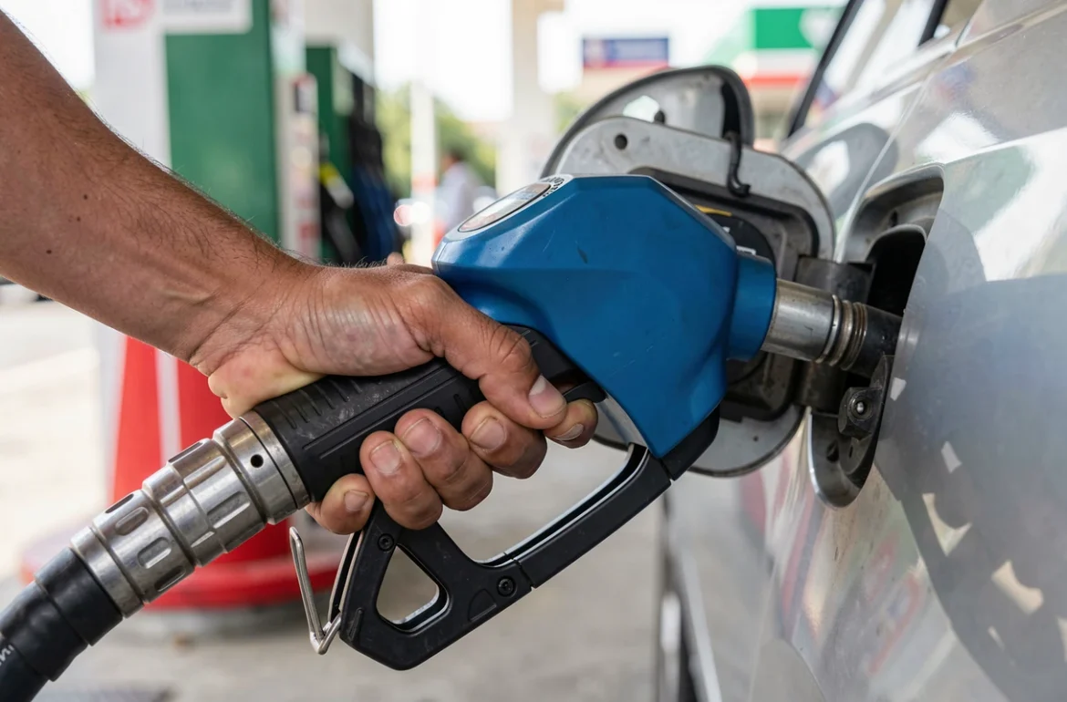 Plein de carburant d'une Clio 3 à la pompe
